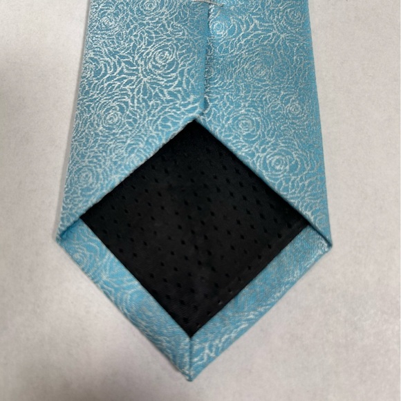 2 for$15 JF J. Ferrar Light Blue Tie with Floral Pattern - Picture 5 of 8